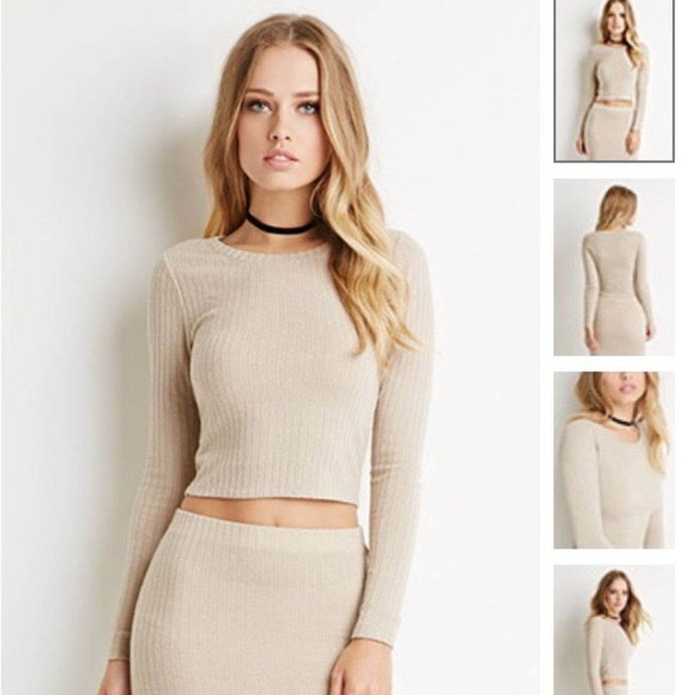 Forever 21 Ribbed Crop Top
